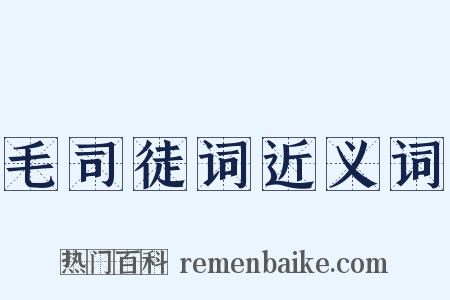 毛司徒词近义词是什么意思的图片